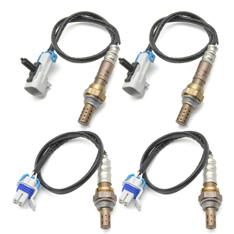 HEDORANCE 2344668 2344256 O2 Oxygen Sensor Set of 4 Upstream  Downstream Fit for Cadillac Escalade 20082014 for Chevrolet Avalanche Silverado 1500 Tahoe Suburban 1500 for GMC Sierra 1500 Yukon